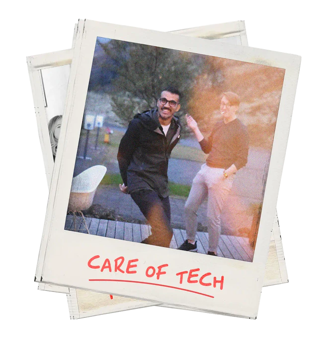 Care of tech team and company artwork